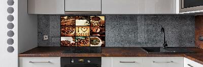 Panel dekor szkło Kawa kolaż