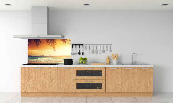 Panel antisalpicaduras Playa tropical