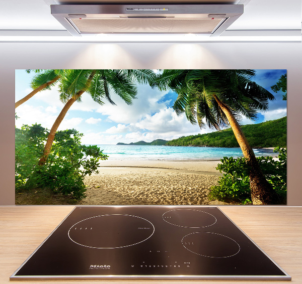 Panel para cocina Palmeras en la playa
