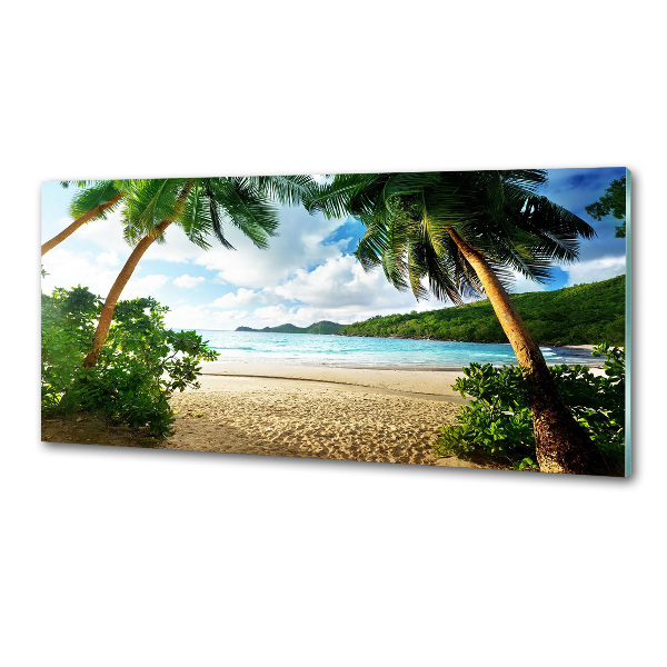 Panel para cocina Palmeras en la playa