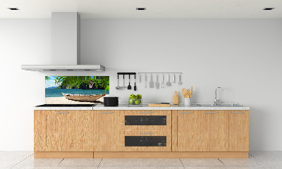 Panel do kuchni Łódka na plaży