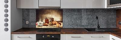 Panel między meble w kuchni Śniadanie