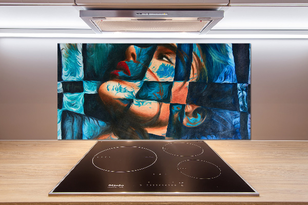 Panel do kuchni Kobieta abstrakcja