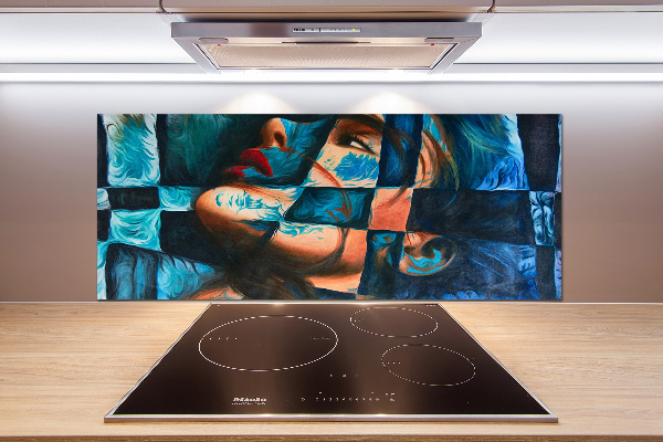 Panel do kuchni Kobieta abstrakcja