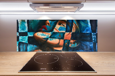 Panel de pared de cocina Mujer abstracta