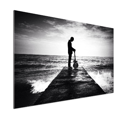 Panel do kuchni Gitarzysta na molo