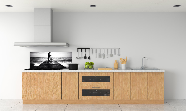 Salpicadero de cocina Guitarrista en el muelle