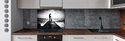 Panel do kuchni Gitarzysta na molo