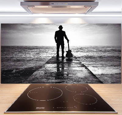 Panel do kuchni Gitarzysta na molo