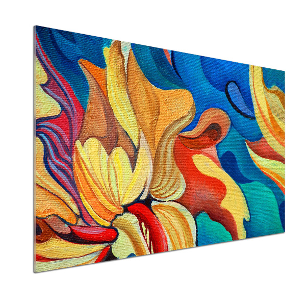 Panel de pared de cocina Flor abstracta