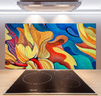 Panel de pared de cocina Flor abstracta