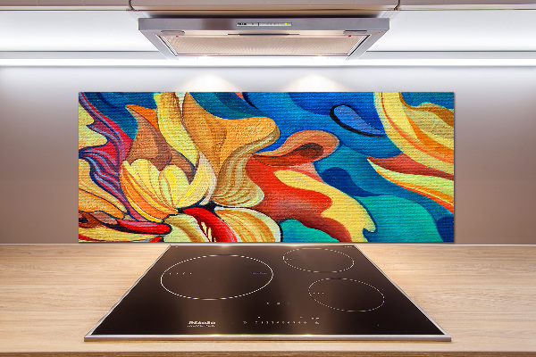 Panel de pared de cocina Flor abstracta