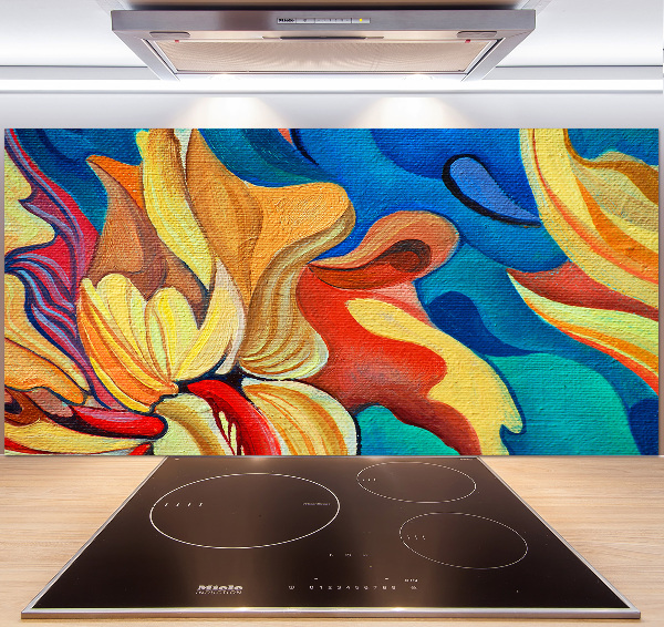 Panel de pared de cocina Flor abstracta