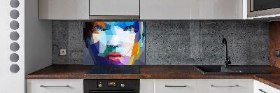 Panel do kuchni Abstrakcja kobieta
