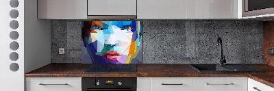 Salpicadero de cocina Mujer abstracta