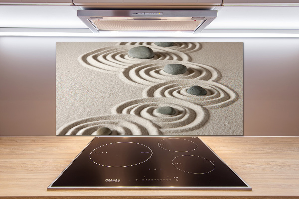 Panel antisalpicaduras Piedras zen arena