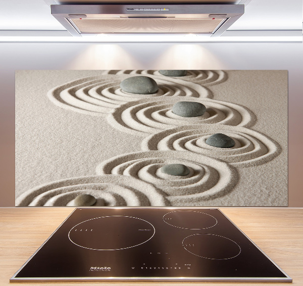 Panel antisalpicaduras Piedras zen arena