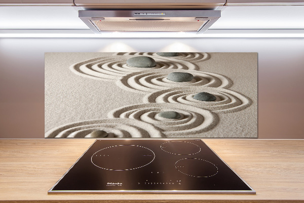 Panel antisalpicaduras Piedras zen arena