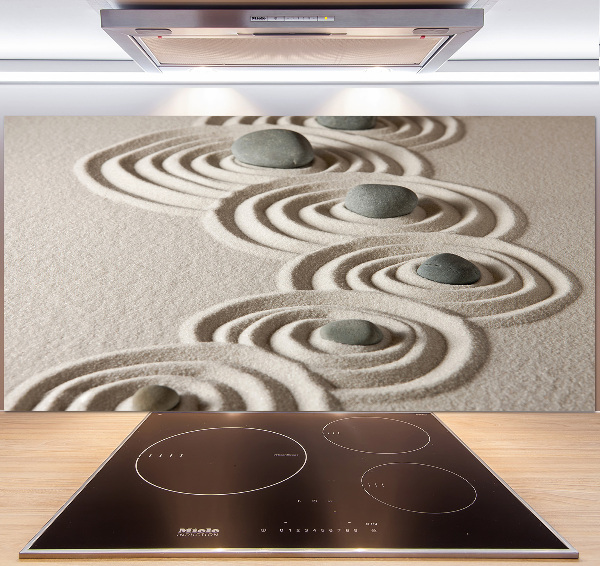 Panel antisalpicaduras Piedras zen arena