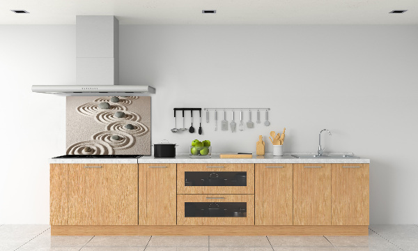 Panel antisalpicaduras Piedras zen arena