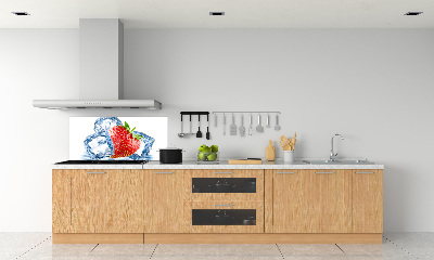 Panel de pared de cocina Fresa con hielo