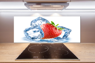 Panel de pared de cocina Fresa con hielo