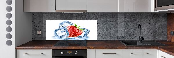 Panel de pared de cocina Fresa con hielo