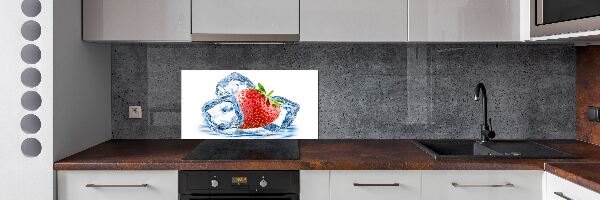 Panel de pared de cocina Fresa con hielo