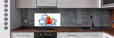 Panel de pared de cocina Fresa con hielo