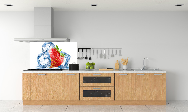 Panel de pared de cocina Fresa con hielo