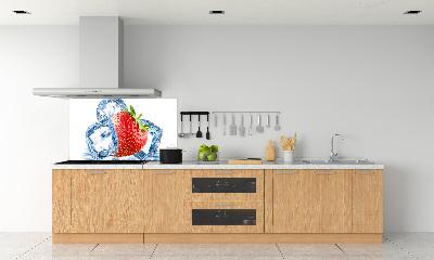 Panel de pared de cocina Fresa con hielo