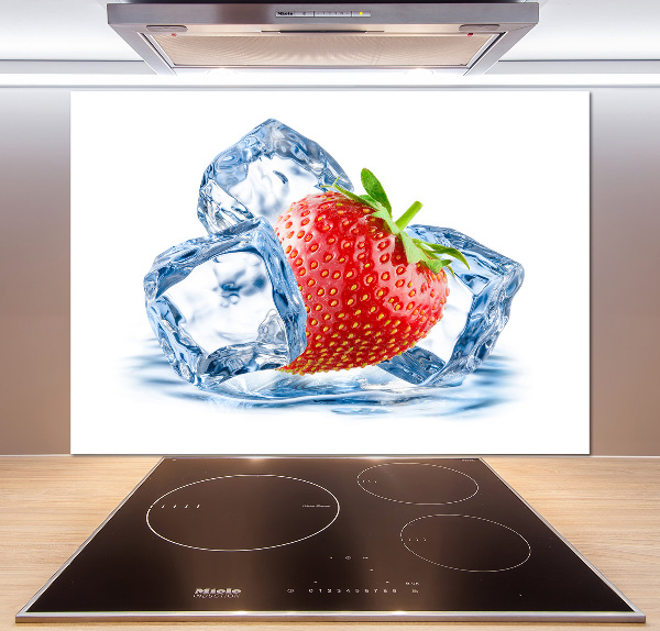 Panel de pared de cocina Fresa con hielo