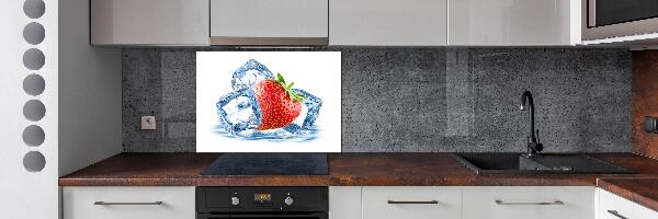 Panel de pared de cocina Fresa con hielo