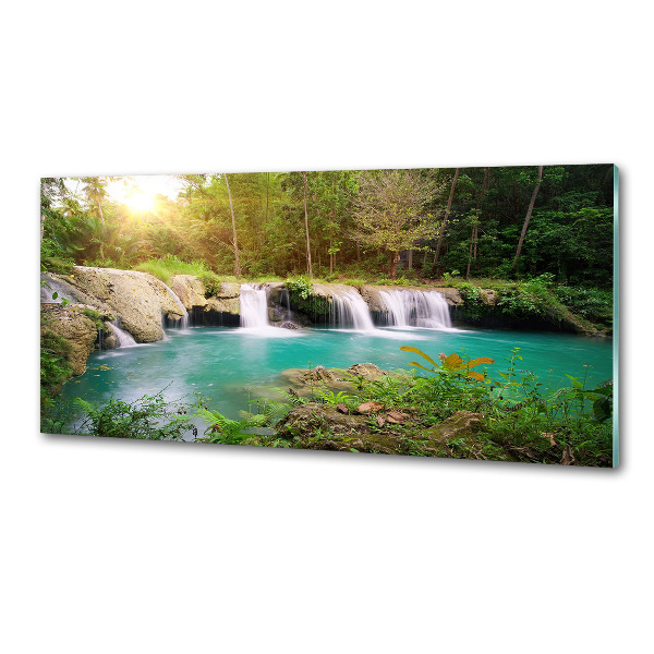 Panel de pared de cocina Cascada en el bosque