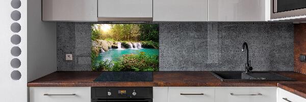 Panel de pared de cocina Cascada en el bosque