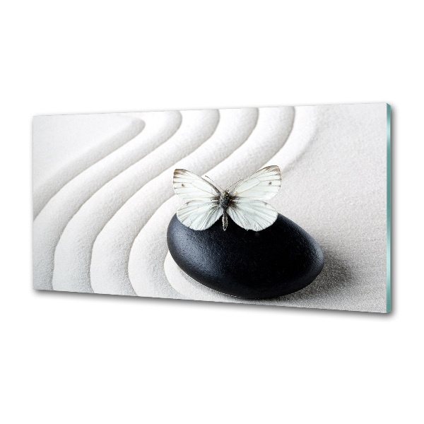 Panel para cocina Piedra zen y mariposa