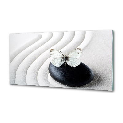 Panel para cocina Piedra zen y mariposa