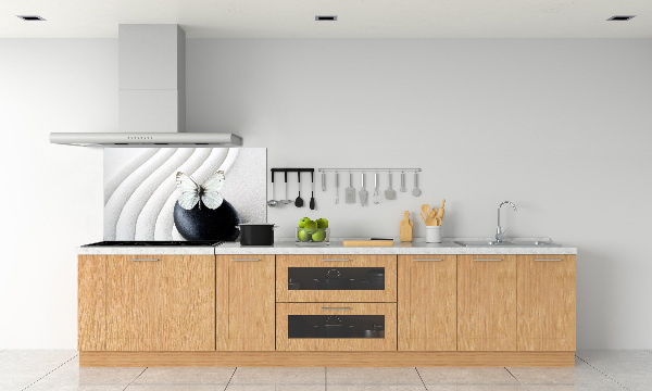 Panel para cocina Piedra zen y mariposa