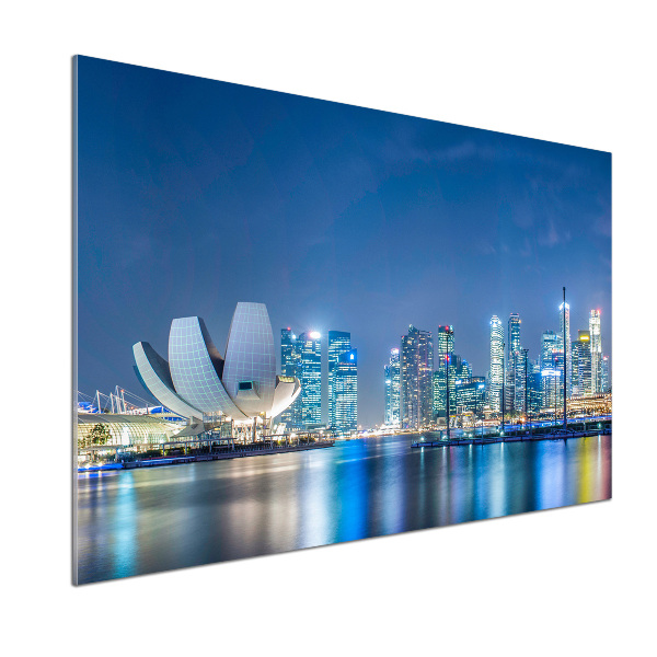 Salpicadero de cocina Singapur de noche