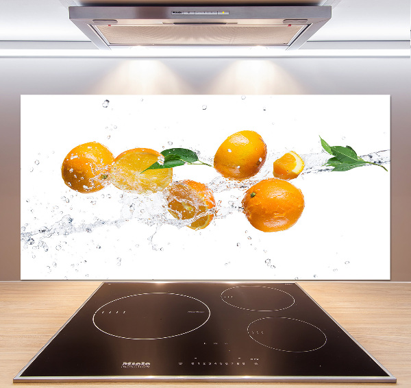 Panel de pared de cocina Naranjas y agua