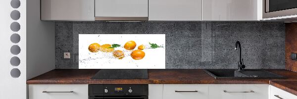 Panel de pared de cocina Naranjas y agua