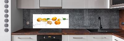 Panel de pared de cocina Naranjas y agua