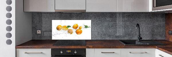 Panel de pared de cocina Naranjas y agua