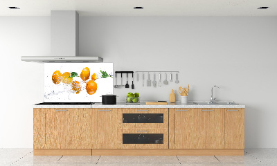 Panel de pared de cocina Naranjas y agua