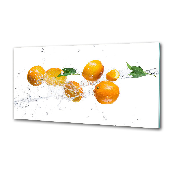 Panel de pared de cocina Naranjas y agua