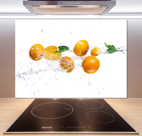 Panel de pared de cocina Naranjas y agua
