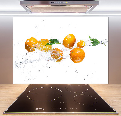 Panel de pared de cocina Naranjas y agua