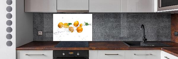 Panel de pared de cocina Naranjas y agua
