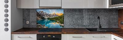 Panel do kuchni Jezioro w górach