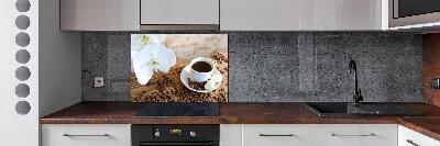 Panel antisalpicaduras Una taza de café